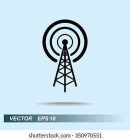 Wireless sign icon, vector illustration. Flat design style 