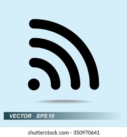 Wireless sign icon, vector illustration. Flat design style 