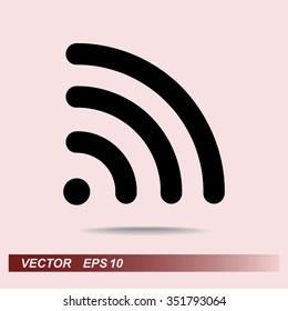 Wireless sign icon, vector illustration. Flat design style 