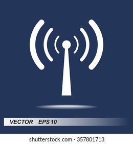 Wireless sign icon, vector illustration. Flat design style 