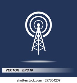 Wireless sign icon, vector illustration. Flat design style 