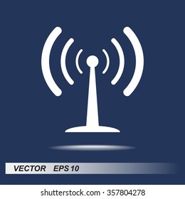 Wireless sign icon, vector illustration. Flat design style 