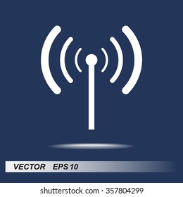 Wireless sign icon, vector illustration. Flat design style 