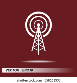 Wireless sign icon, vector illustration. Flat design style 