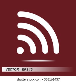 Wireless sign icon, vector illustration. Flat design style 