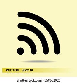 Wireless sign icon, vector illustration. Flat design style 