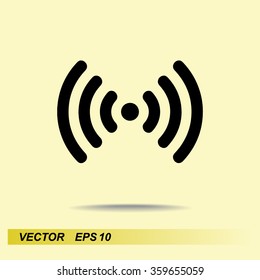 Wireless sign icon, vector illustration. Flat design style 