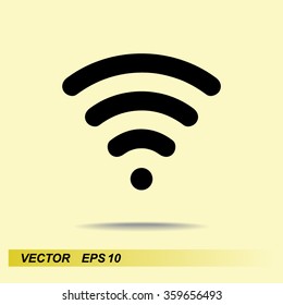 Wireless sign icon, vector illustration. Flat design style 