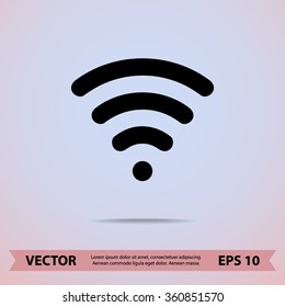 Wireless sign icon, vector illustration. Flat design style 