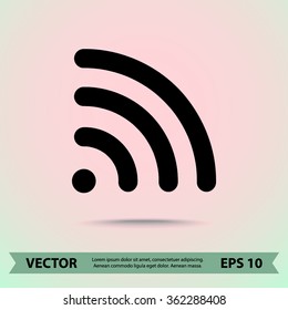 Wireless sign icon, vector illustration. Flat design style 