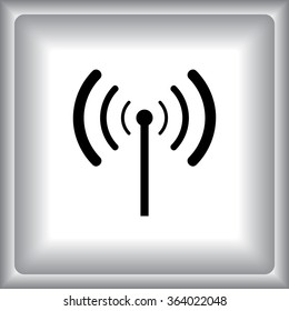 Wireless sign icon, vector illustration. Flat design style 