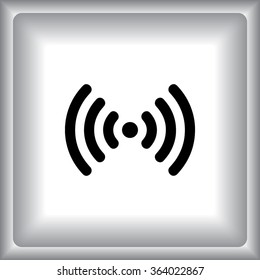 Wireless sign icon, vector illustration. Flat design style 