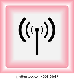 Wireless sign icon, vector illustration. Flat design style 