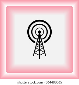Wireless sign icon, vector illustration. Flat design style 