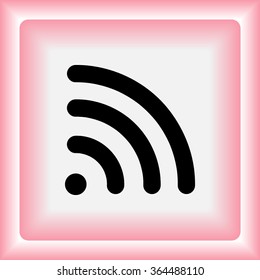 Wireless sign icon, vector illustration. Flat design style 