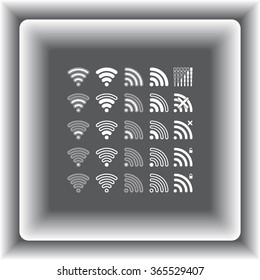 Wireless sign icon, vector illustration. Flat design style 
