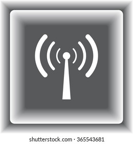 Wireless sign icon, vector illustration. Flat design style 