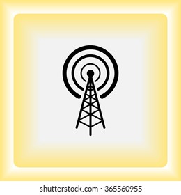 Wireless sign icon, vector illustration. Flat design style 