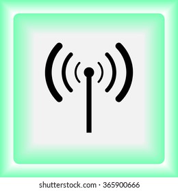 Wireless sign icon, vector illustration. Flat design style 
