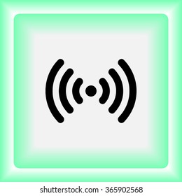 Wireless sign icon, vector illustration. Flat design style 