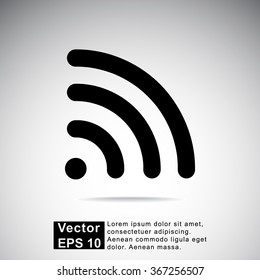 Wireless sign icon, vector illustration. Flat design style 