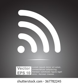 Wireless sign icon, vector illustration. Flat design style 