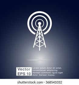 Wireless sign icon, vector illustration. Flat design style 