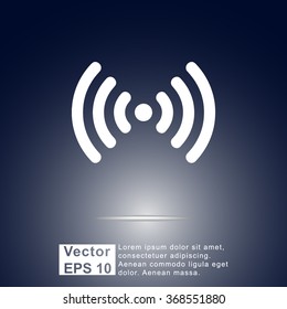 Wireless sign icon, vector illustration. Flat design style 