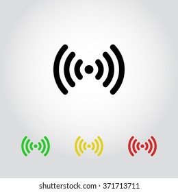 Wireless sign icon, vector illustration. Flat design style 