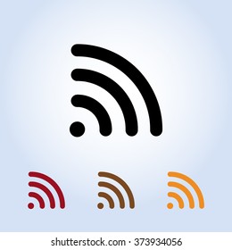 Wireless sign icon, vector illustration. Flat design style 