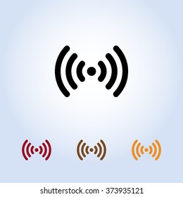 Wireless sign icon, vector illustration. Flat design style 