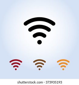 Wireless sign icon, vector illustration. Flat design style 