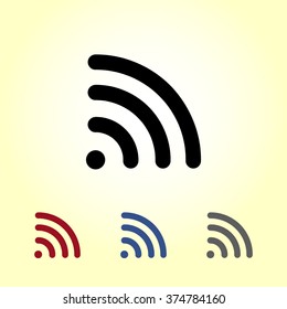 Wireless sign icon, vector illustration. Flat design style 