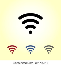 Wireless sign icon, vector illustration. Flat design style 