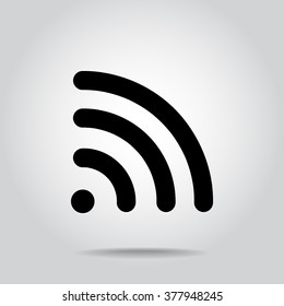 Wireless sign icon, vector illustration. Flat design style 