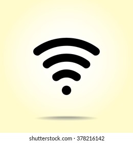 Wireless sign icon, vector illustration. Flat design style 