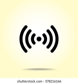 Wireless sign icon, vector illustration. Flat design style 