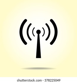 Wireless sign icon, vector illustration. Flat design style 