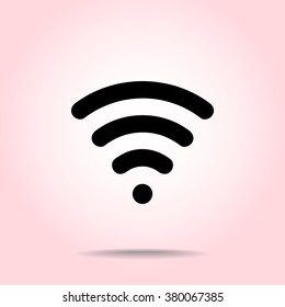 Wireless sign icon, vector illustration. Flat design style 