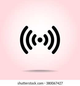 Wireless sign icon, vector illustration. Flat design style 