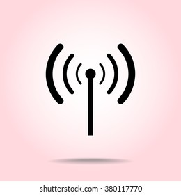 Wireless sign icon, vector illustration. Flat design style 