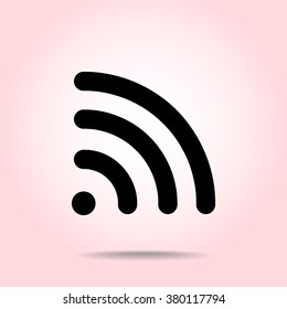 Wireless sign icon, vector illustration. Flat design style 