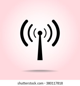 Wireless sign icon, vector illustration. Flat design style 