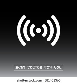 Wireless sign icon, vector illustration. Flat design style 