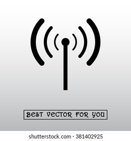 Wireless sign icon, vector illustration. Flat design style 