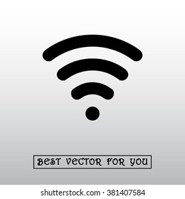 Wireless sign icon, vector illustration. Flat design style 