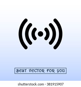 Wireless sign icon, vector illustration. Flat design style 