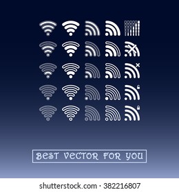 Wireless sign icon, vector illustration. Flat design style 