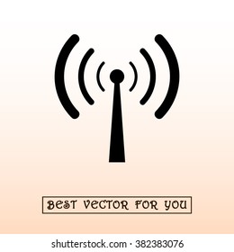 Wireless sign icon, vector illustration. Flat design style 