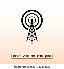 Wireless sign icon, vector illustration. Flat design style 